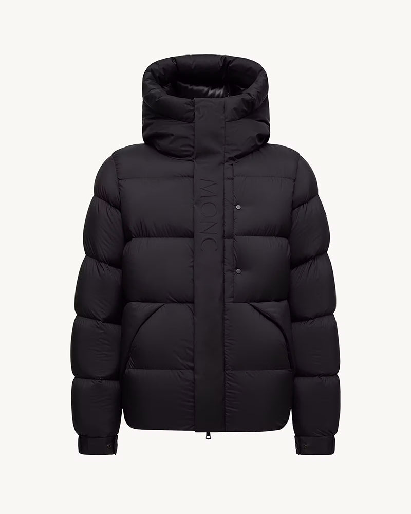MONC Madeira Gray Hooded Men's Short Down Jacket 7-7006