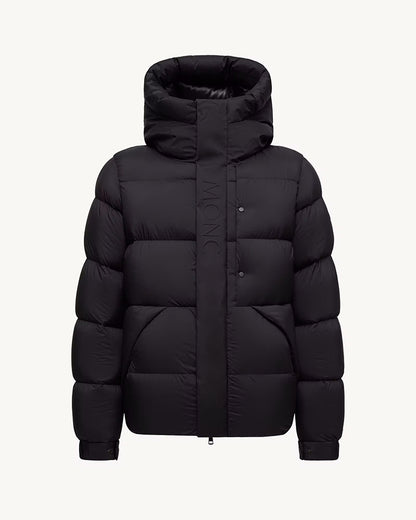 MONC Madeira Gray Hooded Men's Short Down Jacket 7-7006