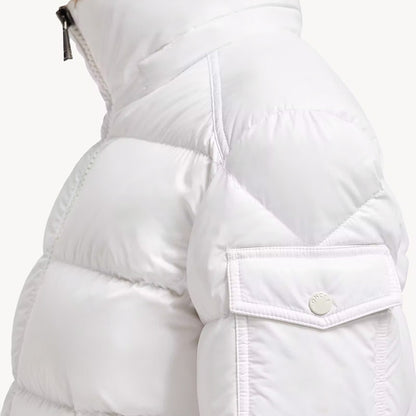 MONC Maire Pink Hooded Women's Short Down Jacket