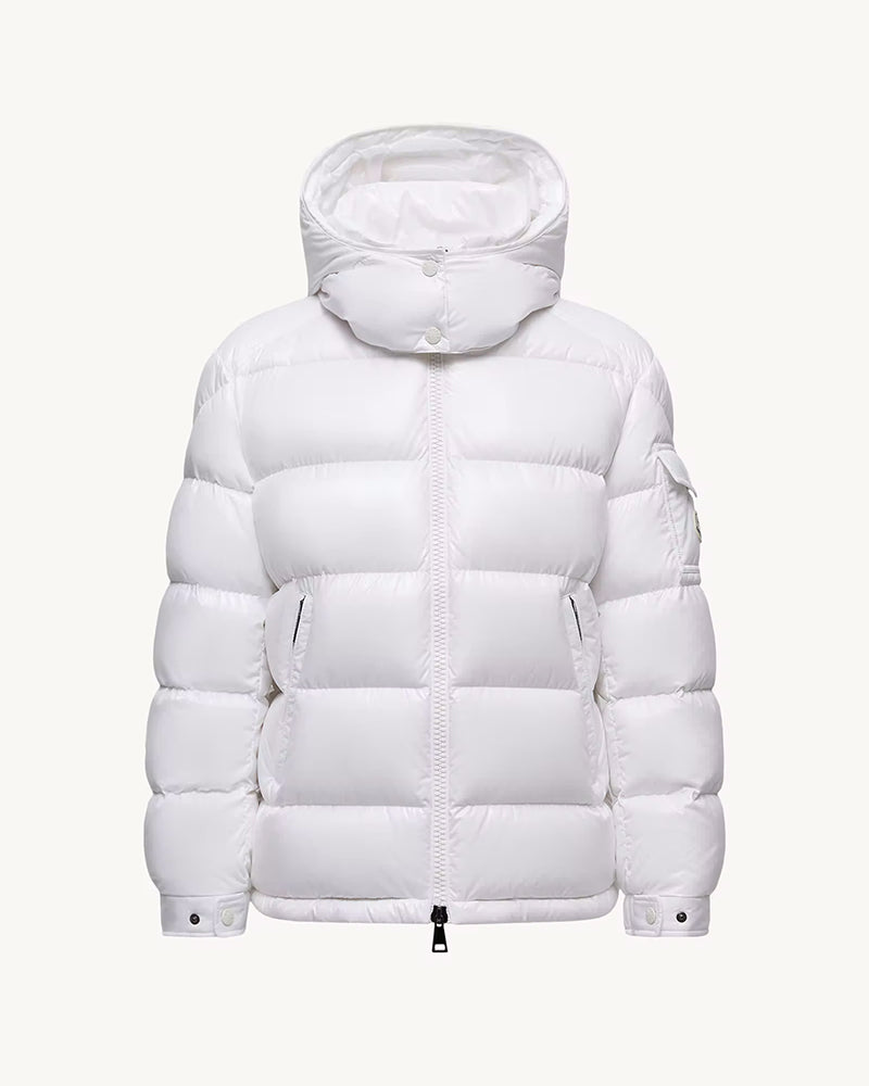 MONC Maire Pink Hooded Women's Short Down Jacket