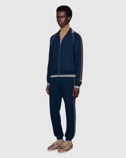 GUC Web Stripe Cotton Men's Tracksuit Set T811