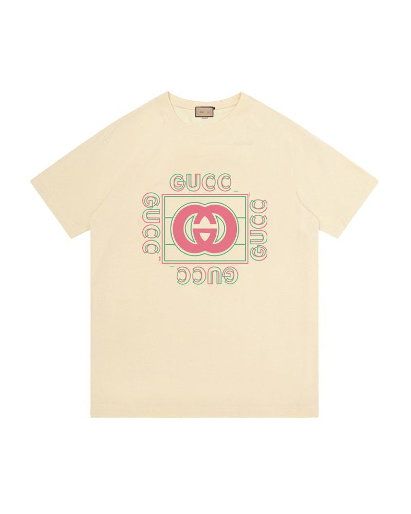 GUC Neon Frame Interlocking G Black Tee B69