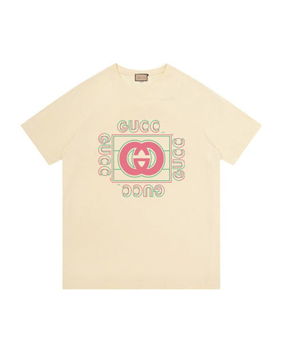 GUC Neon Frame Interlocking G Black Tee B69
