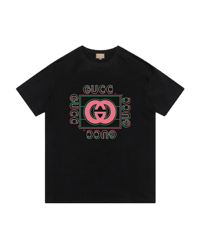 GUC Neon Frame Interlocking G Soft Cream Tee B69