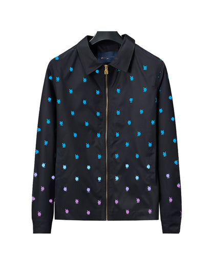 LVS Gradient Monogram Coach Black Jacket 56037