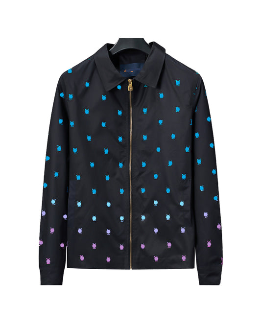 LVS Gradient Monogram Coach Black Jacket 56037