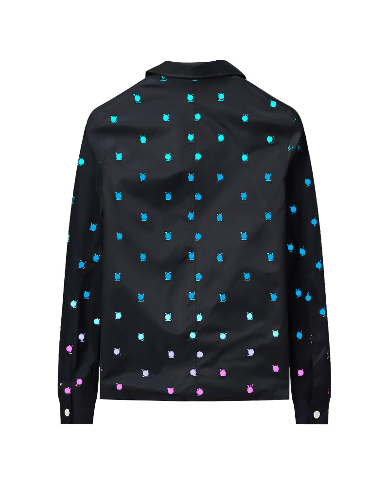 LVS Gradient Monogram Coach Black Jacket 56037