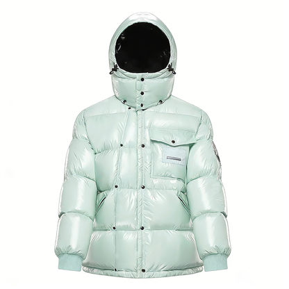 MONC Hiroshi Fujiwara Snow Mountain Joint Men's Black Hat Removable Down Jacket 1-8120
